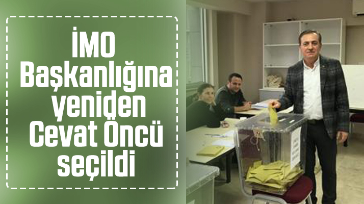 Samsun İMO Başkanlığına Cevat Öncü yeniden seçildi