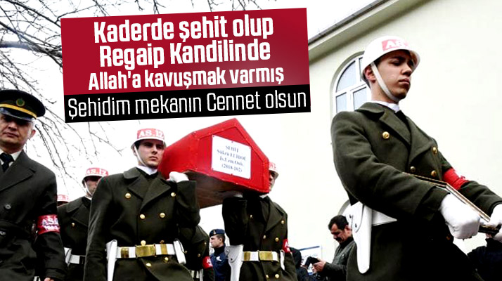 Şehit Şükrü Elibol'un cenazesi Alaçam'da Regaip Kandilinde toprağa verildi
