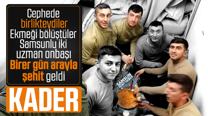 Samsunlu İdlib şehidi Tayfun Pekel ve Eyüp Gülaştı'nın acı veren ortak kaderi