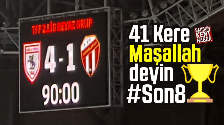 Yılport Samsunspor şampiyonluk yolunda en yakın rakibine 10 puan fark attı