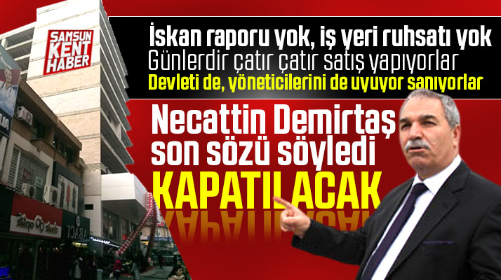 Samsun'da iş yeri ruhsatı olmadan açılışı yapılan EVKUR Mağazası kapatılacak