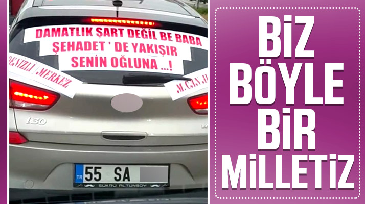 Samsun'da askere giden gencin aracının arkasına yazdığı yazı gururlandırdı