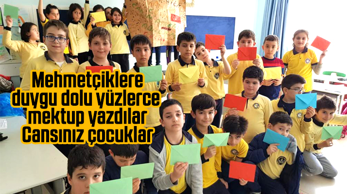 Samsun'da öğrenciler İdlib'de görev yapan Mehmetçiklere yüzlerce mektup yazdı