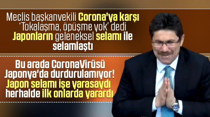 Samsun Büyükşehir Meclisinde Başkanvekilinden Corona'ya karşı Japon selamlaşması