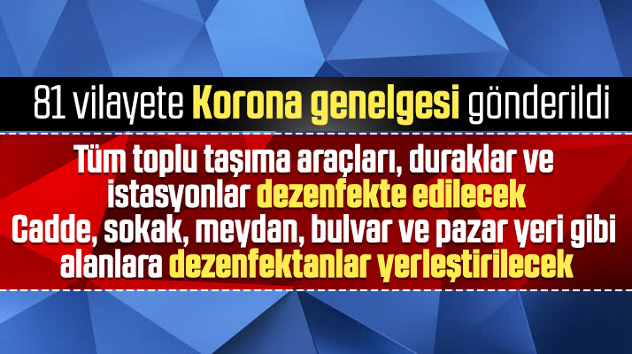 Korona Virüse karşı tüm şehirlerde o noktalara dezenfektanlar yerleştirilecek