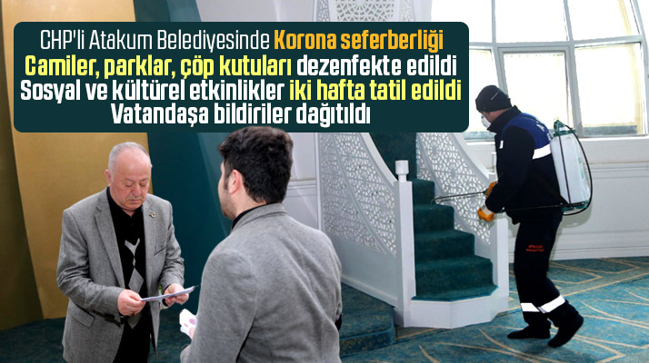 Samsun'da Atakum Belediyesinden Korona Virüs seferberliği