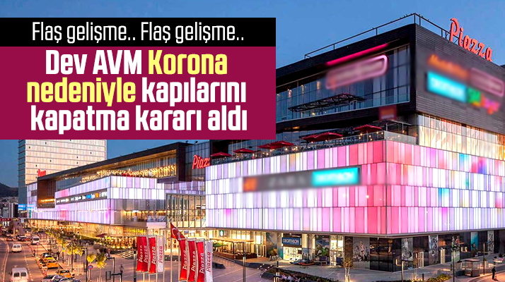 Samsun'da Piazza AVM Korona nedeniyle 20 Mart'ta kapılarını kapatıyor