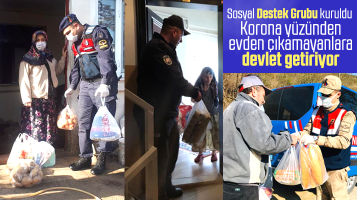 Samsun'da Destek Grubu oluşturuldu, ihtiyaçları devlet eve götürüyor