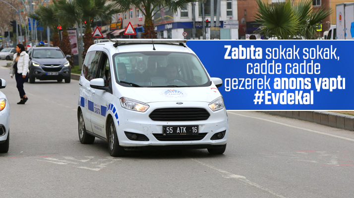 Samsun'da Atakum Belediyesi vatandaşlara Evde Kal anonsu yaptı