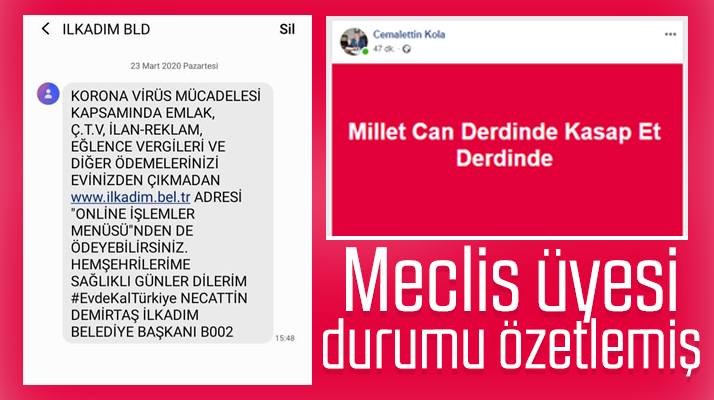 İlkadım Belediyesi'nin Korona Virüs varken vergileri ödeyin mesajı tepki çekti