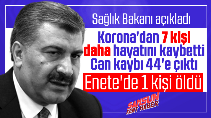 Korona Virüs'ten 7 kişi daha hayatını kaybetti! Can kaybı 44'e yükseldi