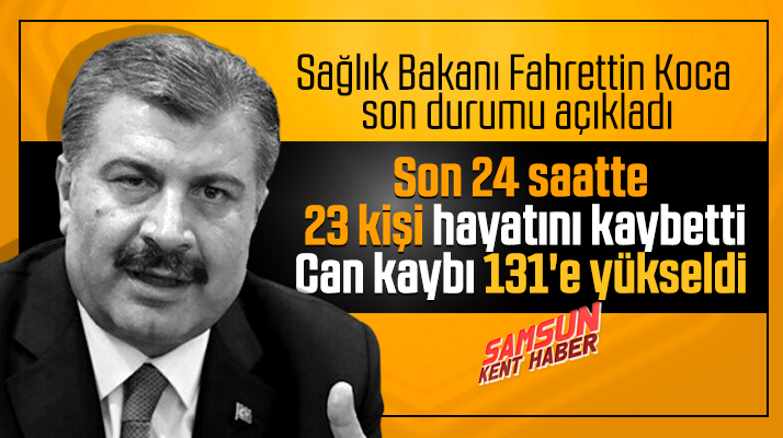 Korona Virüs'ten 23 kişi daha hayatını kaybetti! Can kaybı 131'e yükseldi