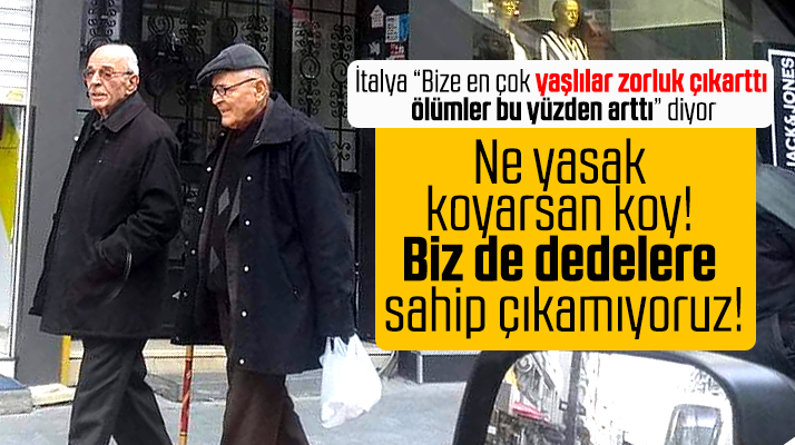 Samsun'da 65 yaş üstü dedeler Korona yasağını Çiftlik caddesinde ihlal etti