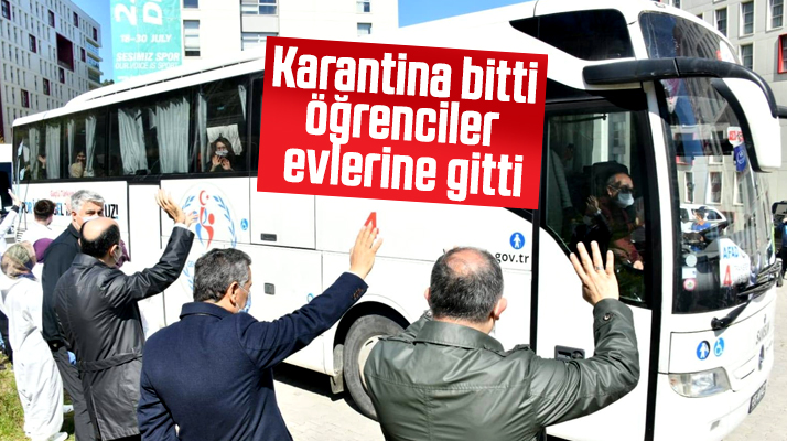 Samsun'da karantina altına alınan 401 öğrenci memleketlerine uğurlandı
