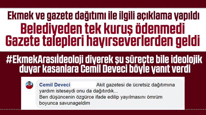 Atakum Belediyesi ücretsiz ekmek ve gazete dağıtımı ile ilgili iddiaları yalanladı