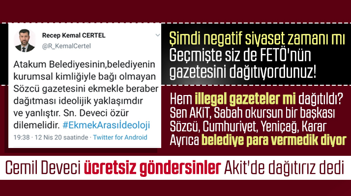 AK Partili Certel Atakum Belediyesinin gazete dağıtmasını ideolojik buldu!
