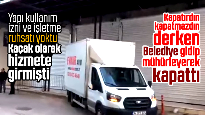Samsun'da kaçak açılış yapan alış veriş mağazası mühürlenip kapatıldı