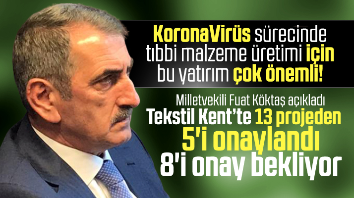 Fuat Köktaş açıkladı! Çarşamba'ya yapılacak Tekstil Kent'te 5 proje onaylandı