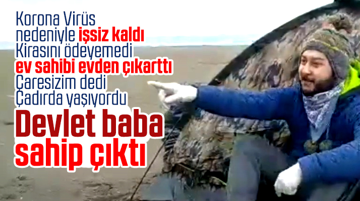Samsun'da işsiz kaldığı için çadırda yaşayan vatandaşa devlet sahip çıktı