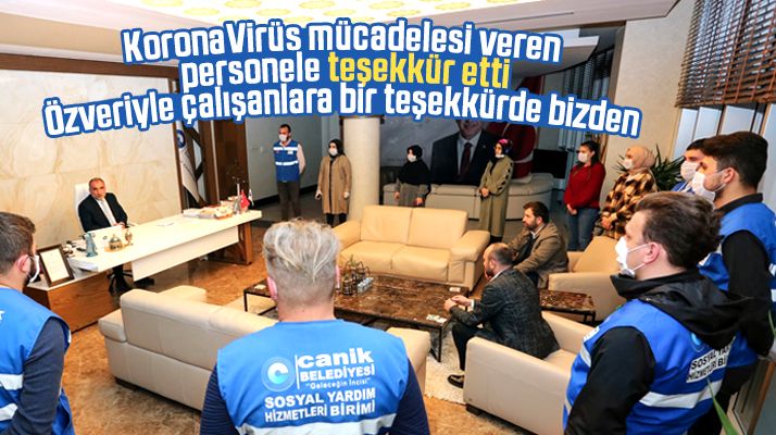 İbrahim Sandıkçı Korona Virüs mücadelesi veren personeline teşekkür etti