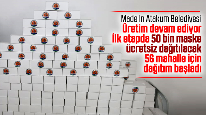 Samsun'da CHP'li Atakum Belediyesi ücretsiz 50 bin maske dağıtacak