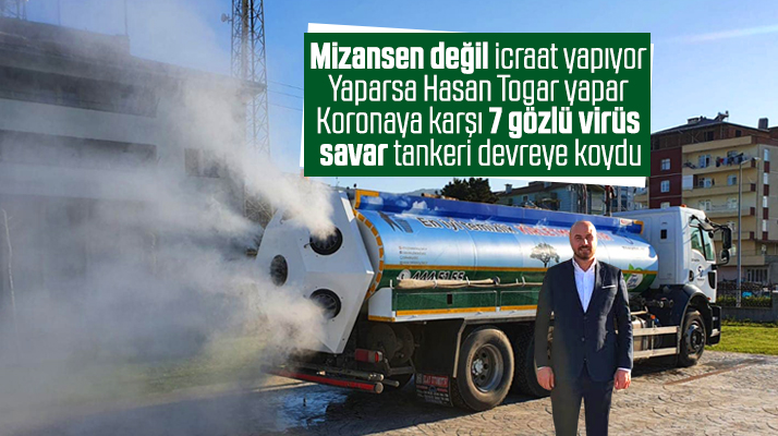 Tekkeköy Belediyesi Korona'ya karşı 7 gözlü dezenfektan tankerini hizmete aldı