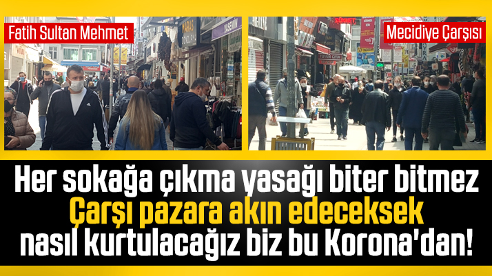 Samsunlu çarşı pazara akın etti, sosyal mesafeyi ise unuttu