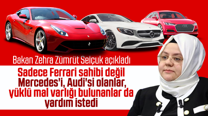 Sadece Ferrari'si olan değil Mercedes'i, Audi'si olanlarda başvurmuş