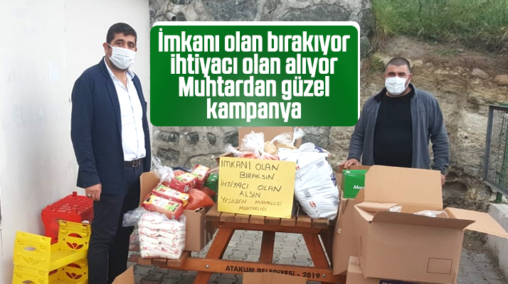 Samsun'da muhtardan imkanı olan bıraksın ihtiyacı olan alsın kampanyası