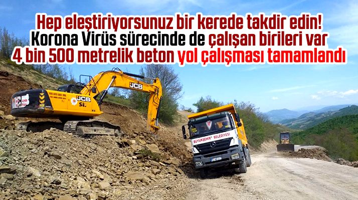 Samsun Büyükşehir Asarcık'ta 4 bin 500 metrelik yol çalışmasını tamamladı