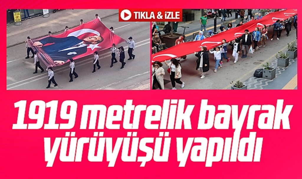 Samsun'da 19 Mayıs Bayrak Yürüyüşü yapıldı