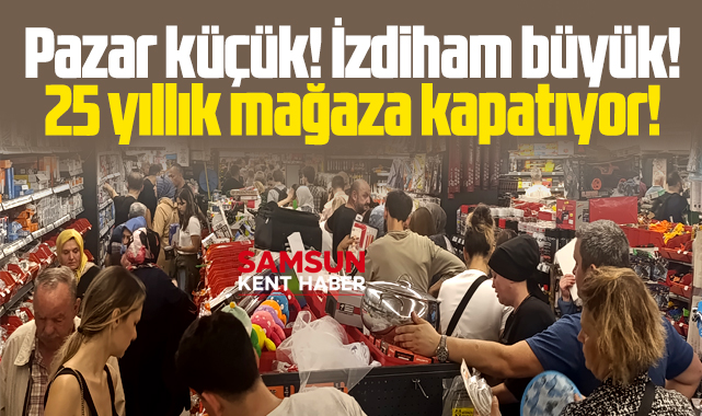 Samsun'da Küçük Pazar 'Kapatıyoruz' yazısı astı! İzdiham yaşandı!