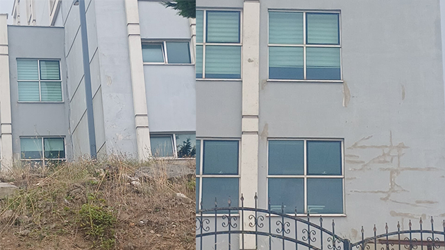 Samsun Üniversitesi'nin Canik binaları ve yolu! Adeta karanlık bir tünel!