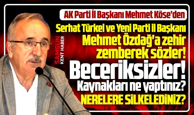 AK Parti Samsun İl Başkanından zehir zemberek Atakum Belediyesi açıklaması