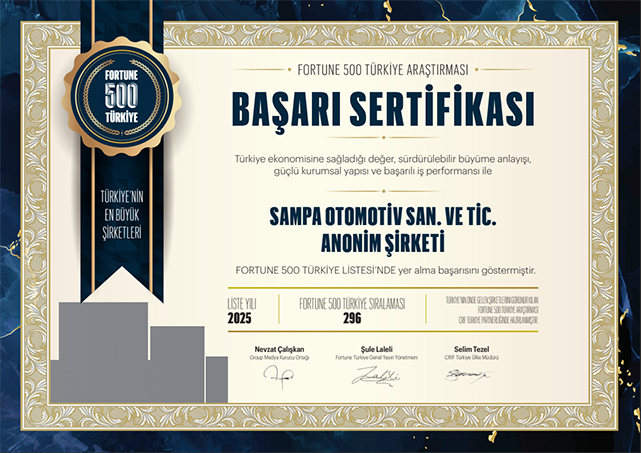 SAMPA-Otomotiv-Fortune-500-Türkiye-2025-listesinde-296'ıncı-sırada-gösterildi