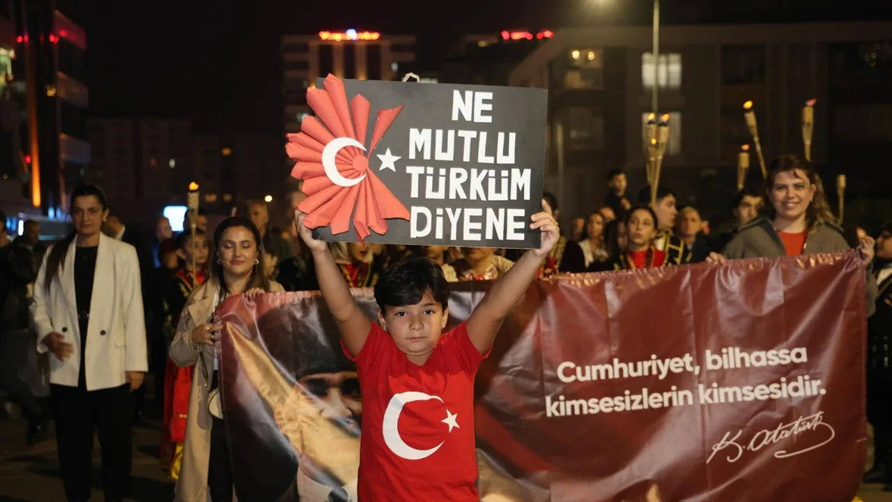 Samsun'da adını Atatürk'ten alan ilçede Cumhuriyet coşkusu