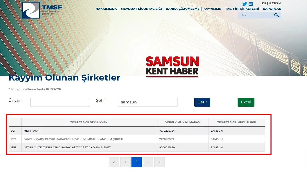 Samsun'da o şirkete kayyım! TMSF yayımladı!