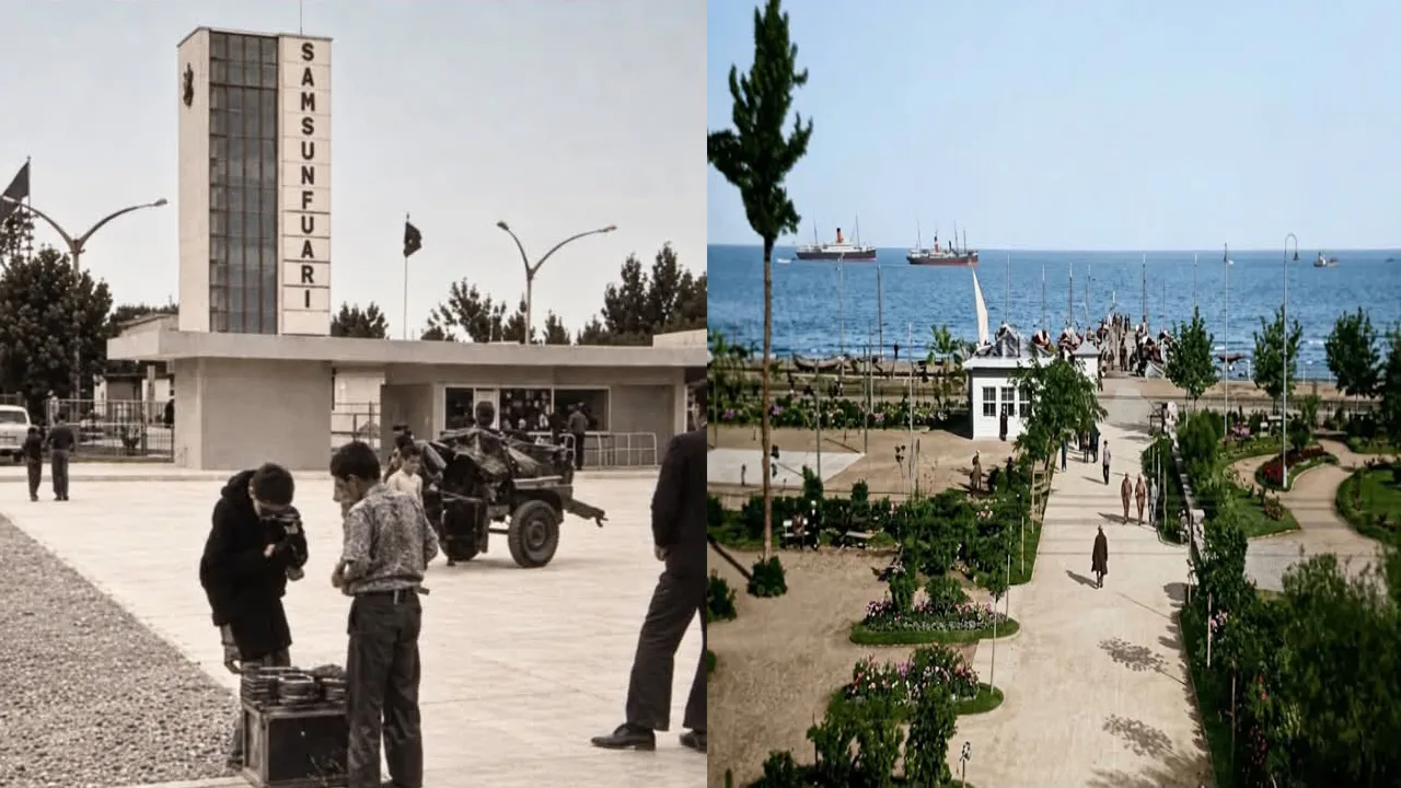 Samsun'un dünü bügünü! Hem siyah beyaz hem renkli fotoğraflar